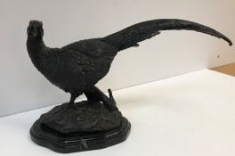 AFTER JULES MOIGNIEZ "Cock pheasant", a bronze study, 23.