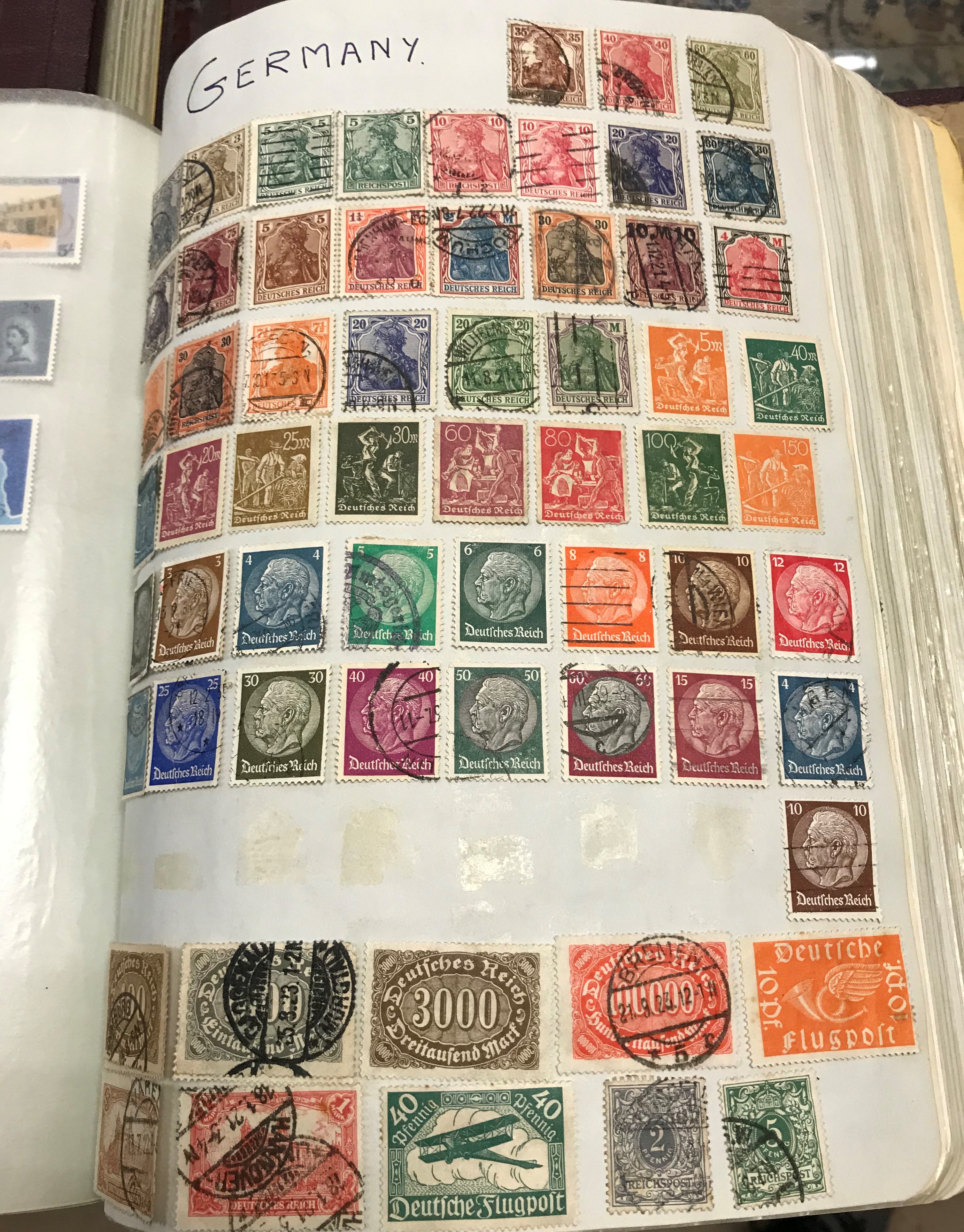 A large and extensive collection of British and World stamps housed in twelve hard twin-lock - Image 89 of 100