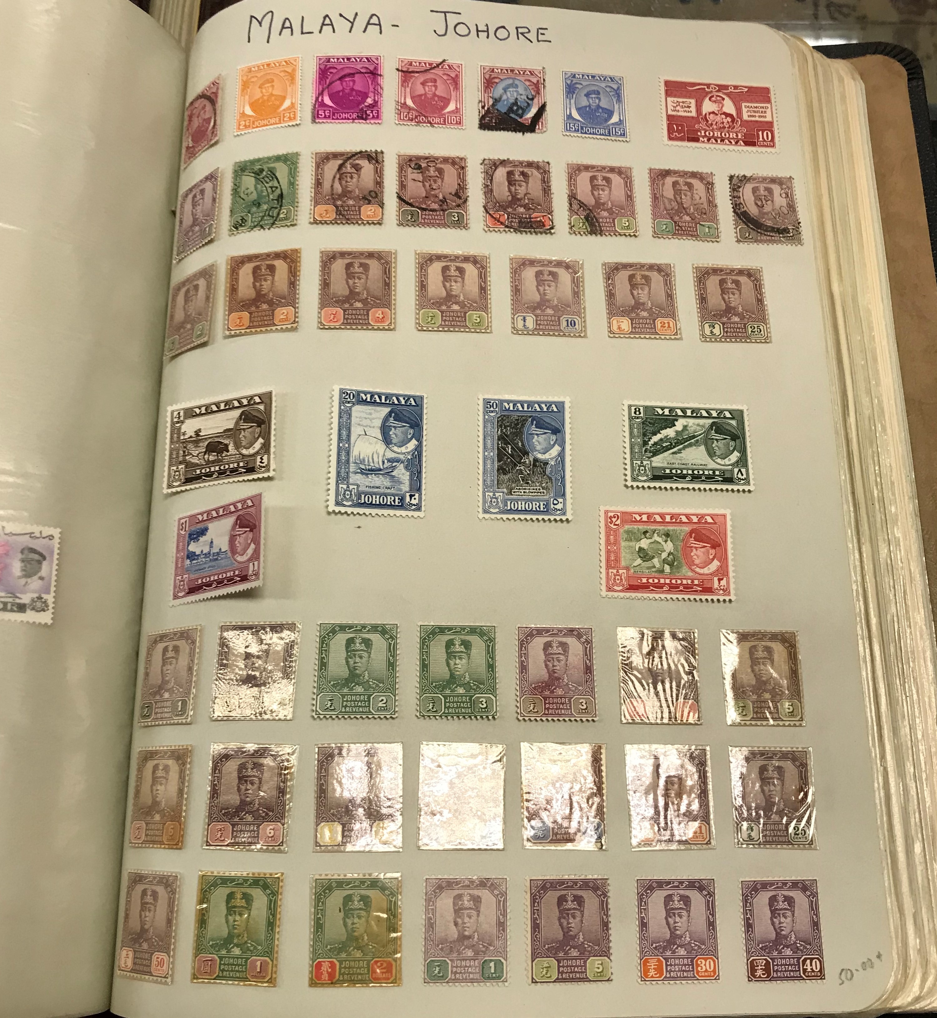 A large and extensive collection of British and World stamps housed in twelve hard twin-lock - Image 86 of 100