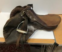 A John Goodwin International leather saddle