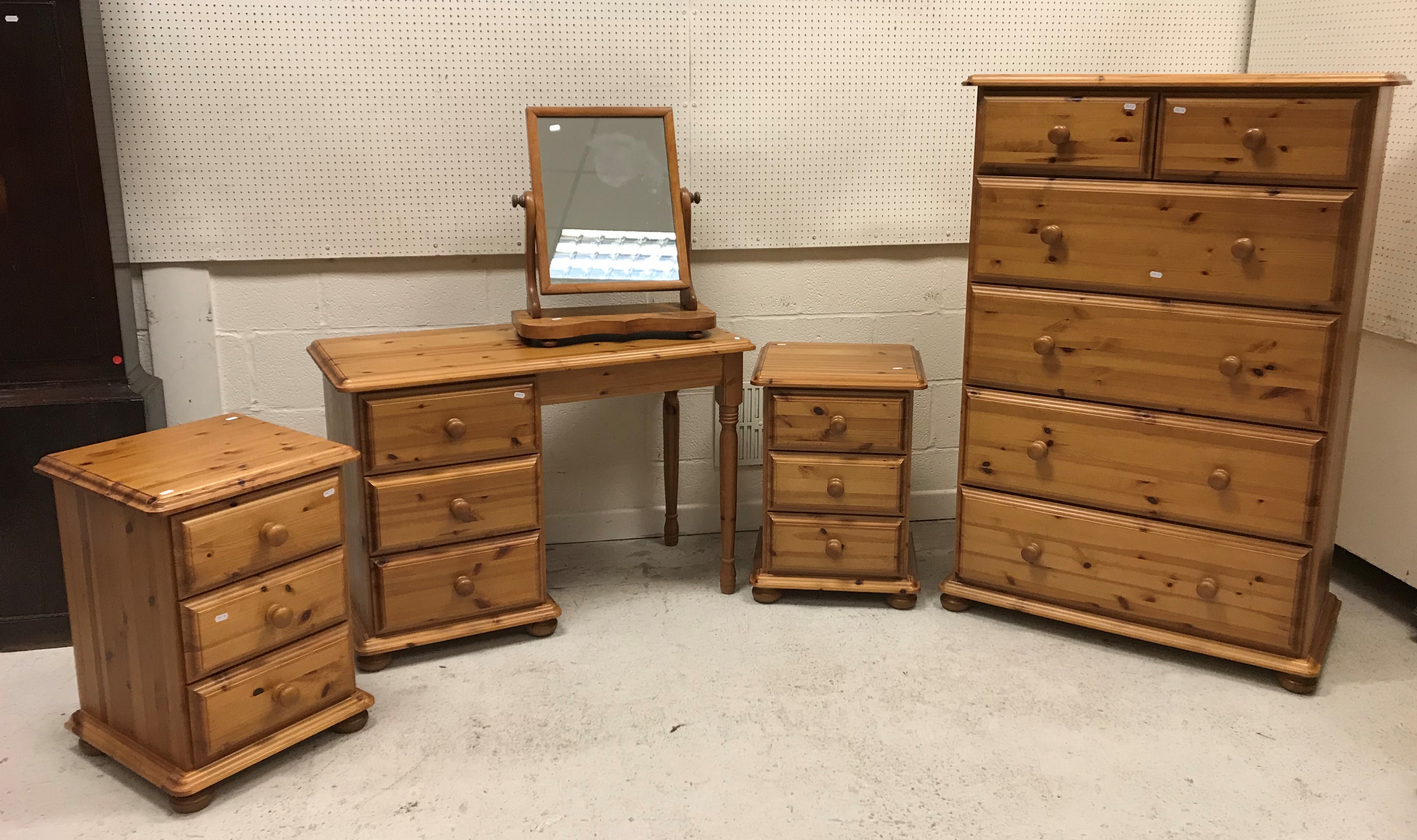 A modern pine chest of two short over four long drawers, 93 cm wide x 49 cm deep x 140 cm high, - Image 2 of 2