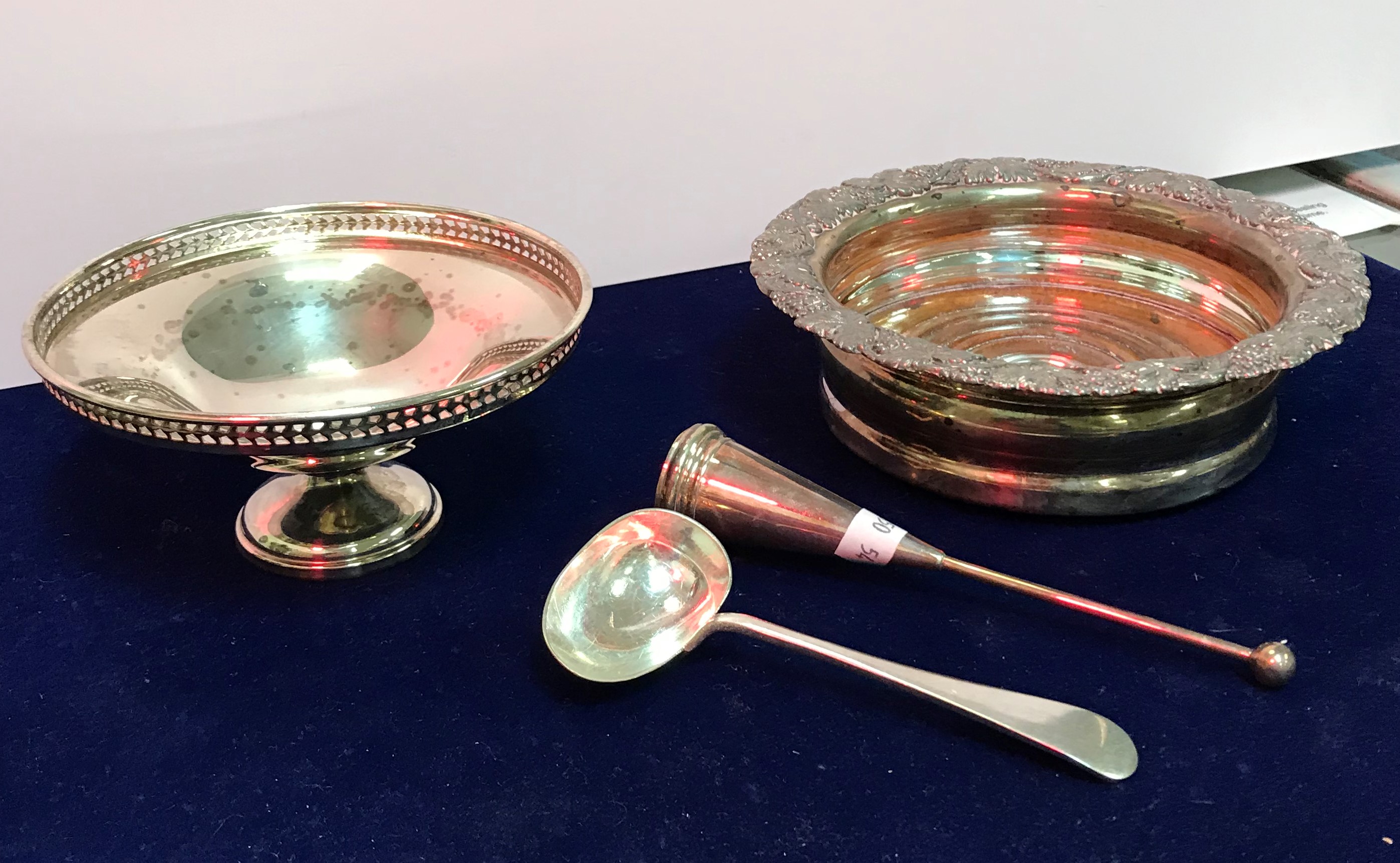 A collection of various plated wares, to include two pairs of candlesticks, 26cm H each approx, - Image 2 of 5