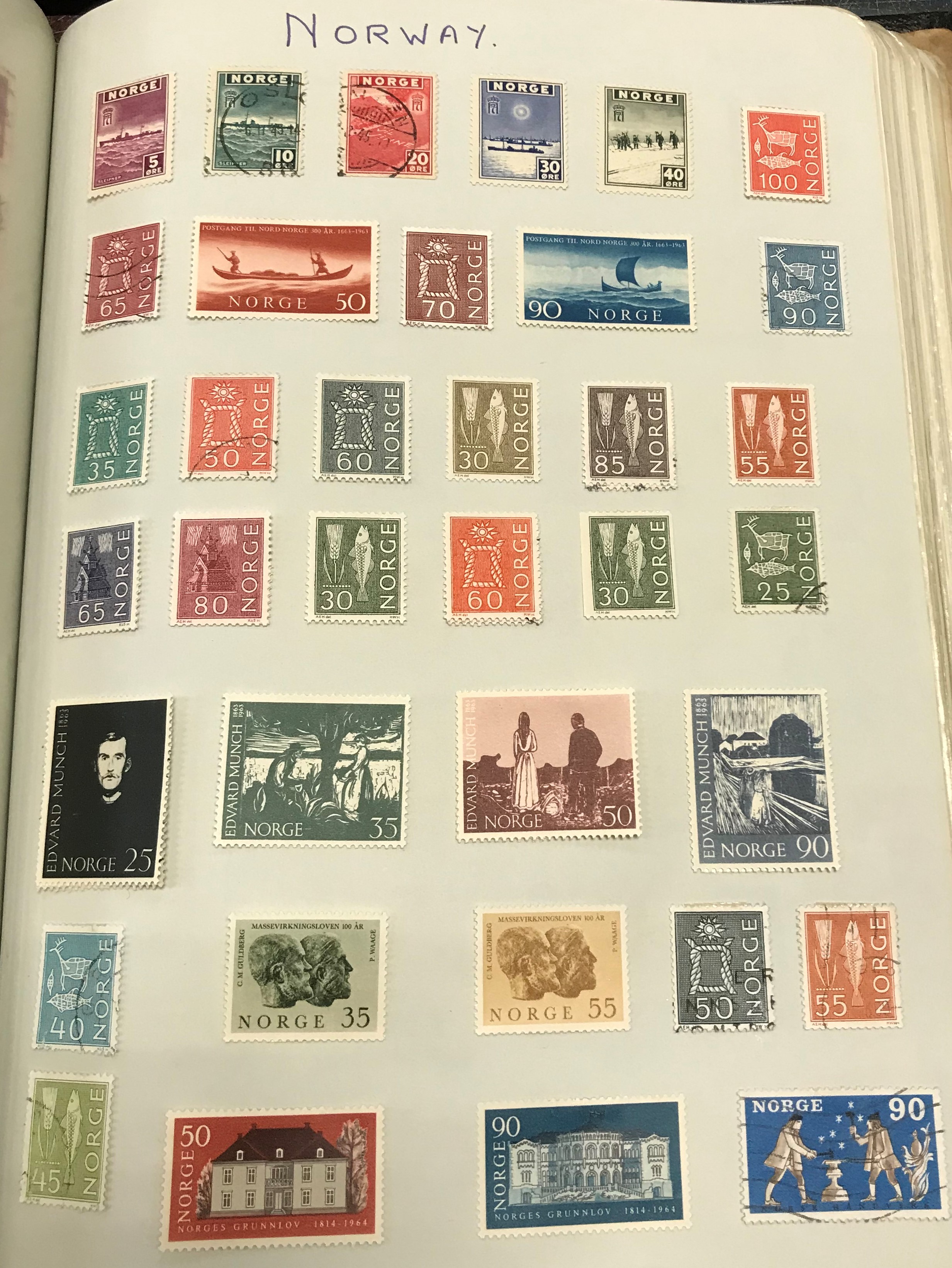A large and extensive collection of British and World stamps housed in twelve hard twin-lock - Image 40 of 100