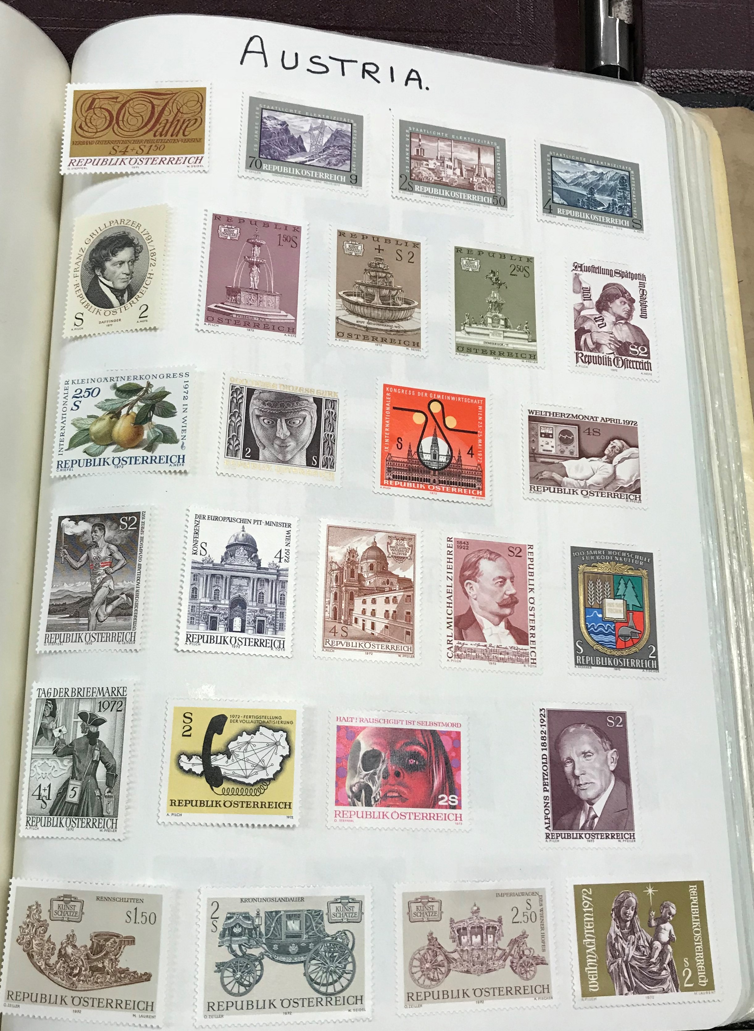 A large and extensive collection of British and World stamps housed in twelve hard twin-lock - Image 59 of 100