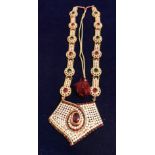 A collection of various costume jewellery to include various simulated pearl necklaces,