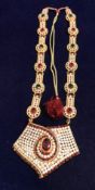 A collection of various costume jewellery to include various simulated pearl necklaces,