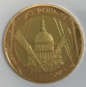 A 2005 gold proof £2 to commemorate the end of World War II