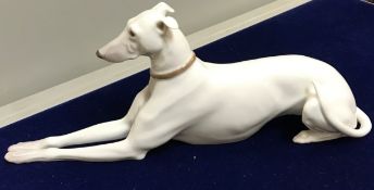 A Bing & Grondahl Copenhagen figure of a seated greyhound (2079-Z), 29.