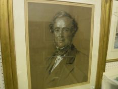 GEORGE RICHMOND (1809-1896) "Study of gentleman in black cravat and white shirt",