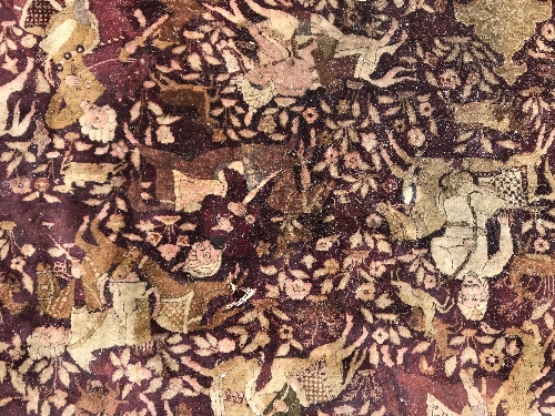 An early 20th Century Agra North India carpet with centre medallion on a wine-coloured ground, - Image 61 of 103