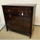 A 19th Century mahogany secretaire chest,