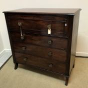A 19th Century mahogany secretaire chest,