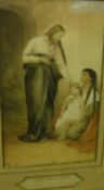 A collection of paintings and prints to include AFTER GABRIEL MAX "The healer", watercolour,