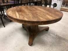 A Victorian rosewood breakfast table,