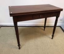 A Victorian mahogany tea table,