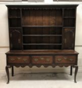 A circa 1800 North Country Provincial oak dresser,