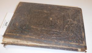 One volume "Gray's Elegy" in tooled holly and berry decorated leather binding,