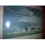 AFTER DAVID SHEPHERD "Storm over Ambroseli", coloured print, signed in pen lower right,