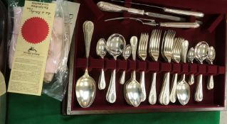 A canteen of Roberts & Belk Limited silver plated cutlery,