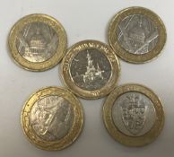 A collection of circulated £2 coins including “Second World War” 1945-2005” (x 4),