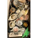 A box containing a Japanese eggshell part tea service,