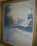 C NEALE "Temple Guiting Village - An afternoon in December",