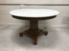 An oak centre table in the Victorian manner,