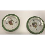A pair of 19th Century Meissen cabinet plates,