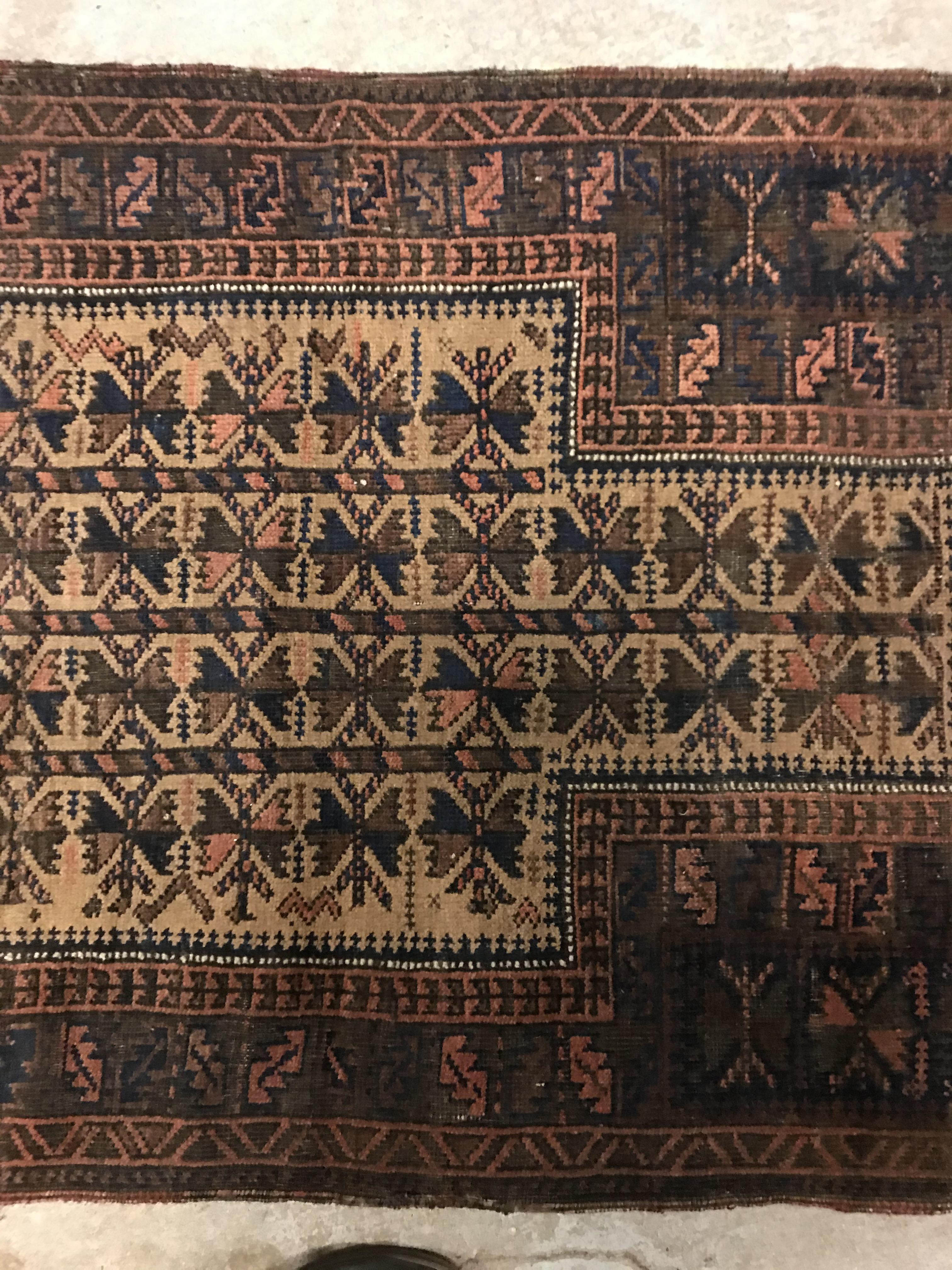 A Belouch tribal prayer rug, - Image 3 of 5