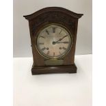A circa 1900 mahogany cased mantel clock,
