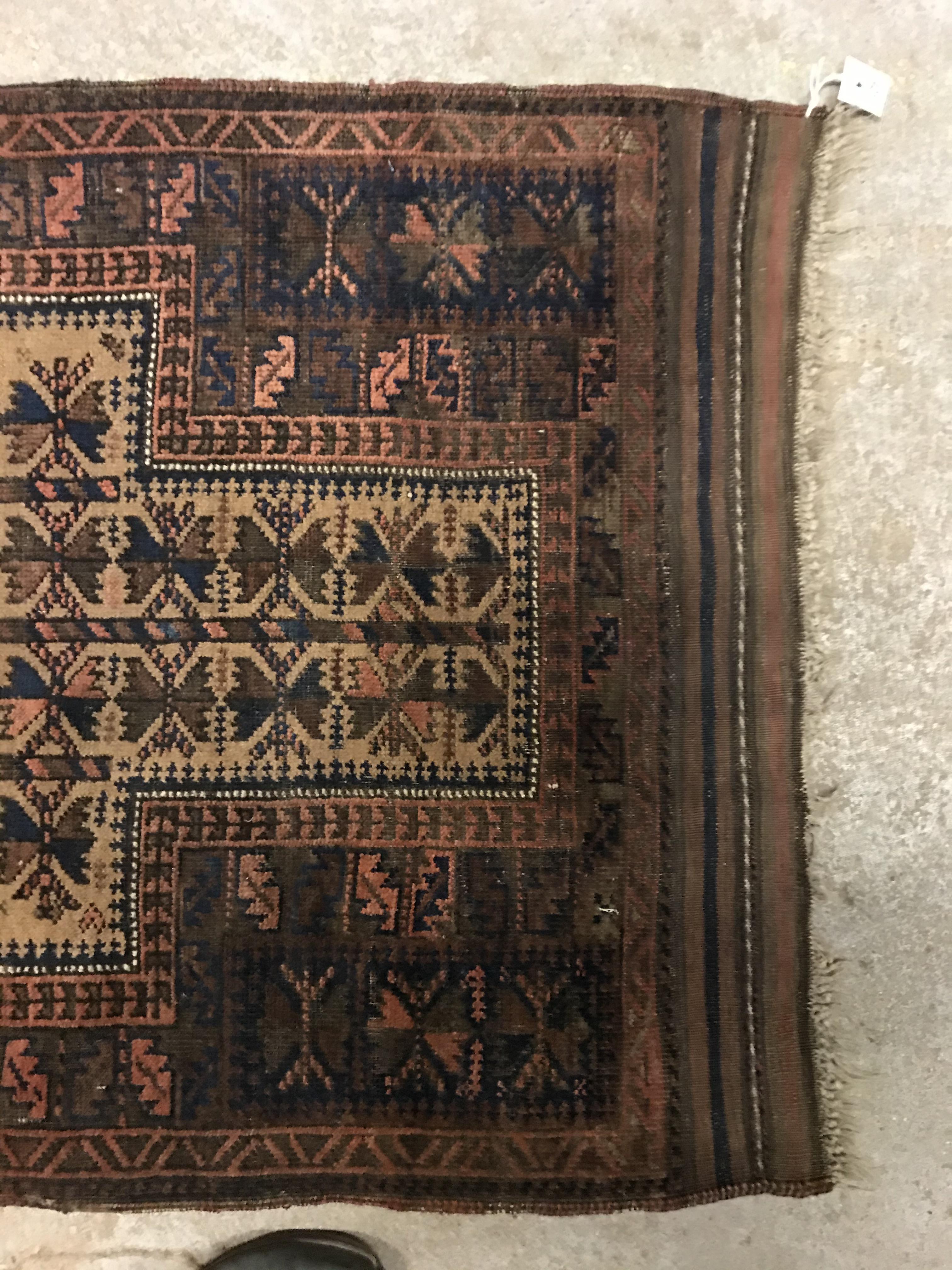 A Belouch tribal prayer rug, - Image 4 of 5