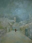 FOLLOWER OF ALFRED SISLEY (1839-1899) "Snow at Louveciennes Paris", oil on canvas,