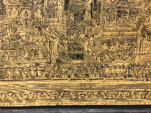 A modern Indonesian ebonised and gilt-decorated wall panel, - Image 2 of 20