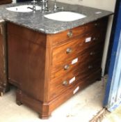 A 19th Century French mahogany commode,