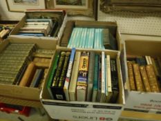 Five boxes of assorted books to include A GENTLEMAN "A history of Essex from a late survey......