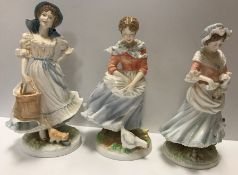 A collection of Royal Worcester figurines to include "Summer", "Autumn",