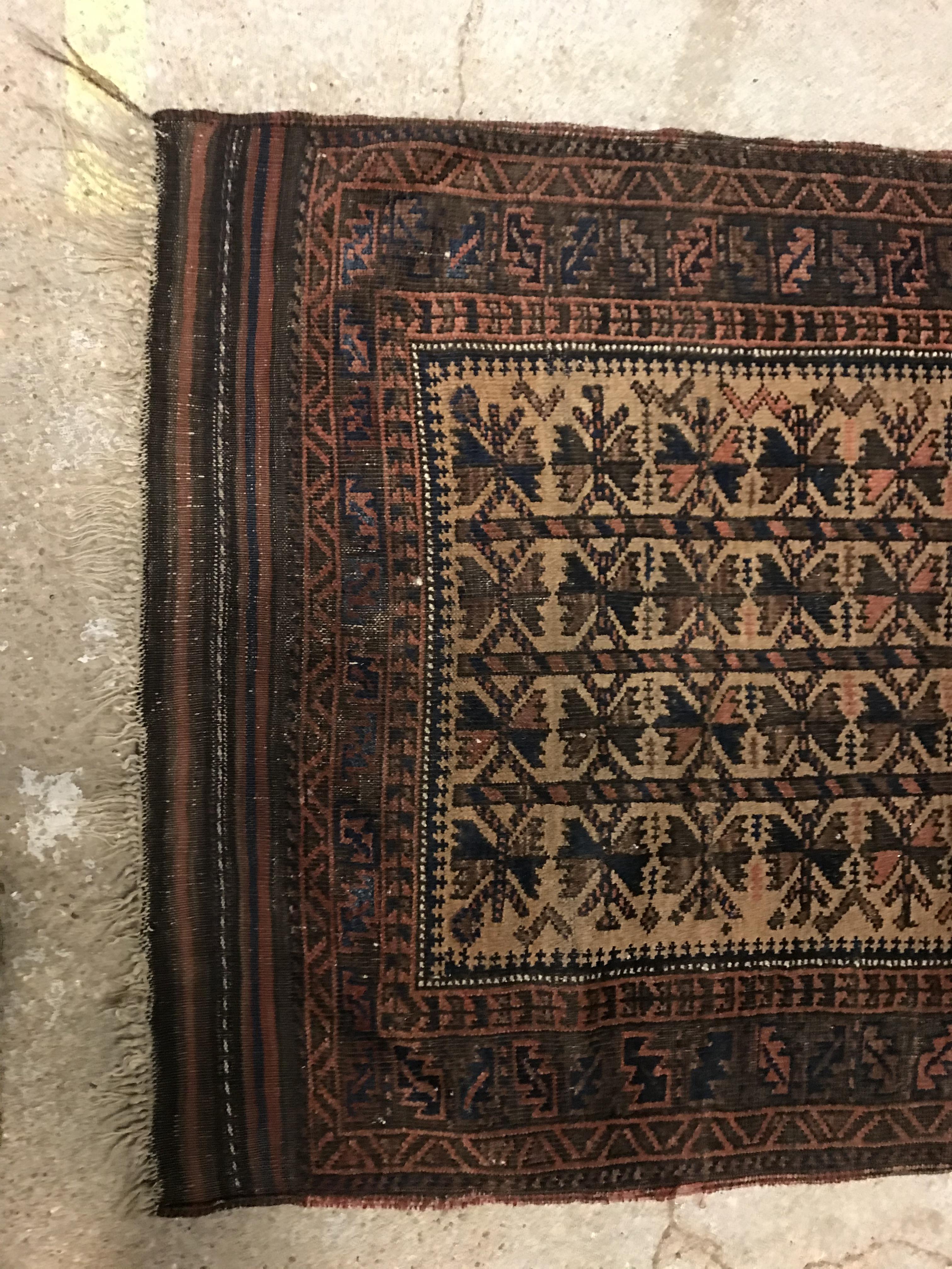 A Belouch tribal prayer rug, - Image 2 of 5