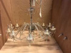 A large mid 20th Century glass twelve light electrolier