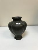 A 19th Century Chinese bronze baluster shaped vase of squash form (unmarked),