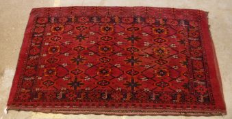 A Bokhara Juval rug, the central panel s