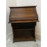 An early 20th Century oak student's desk