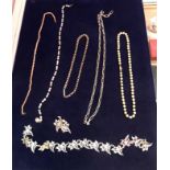 A silver chainlink necklace, 1.56 oz, a