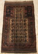 A Belouch tribal prayer rug, the main pa