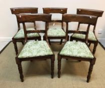 A set of five Victorian mahogany bar bac