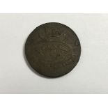 A George III copper half penny token "P