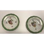 A pair of 19th Century Meissen cabinet p