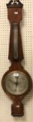 A 19th Century mahogany banjo barometer