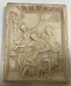 A 19th Century relief carved ivory panel