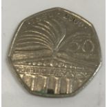 A collection of 50p pieces including "Ce