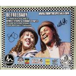 Signed Poster of single record cover -BE FREE BABY by Neville and Sugary Staple.